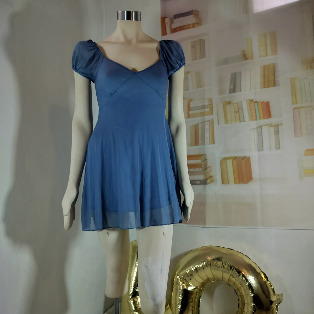 See You Monday Blue Mini Dress